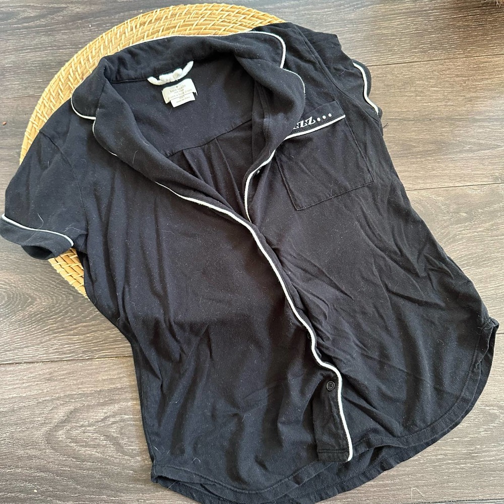 Kate Spade Black PJ Top size Small